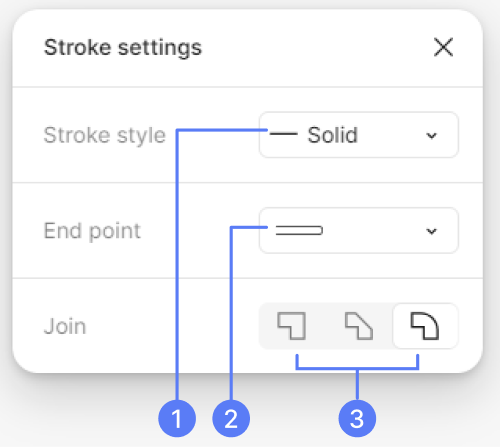 Advanced stroke settings key